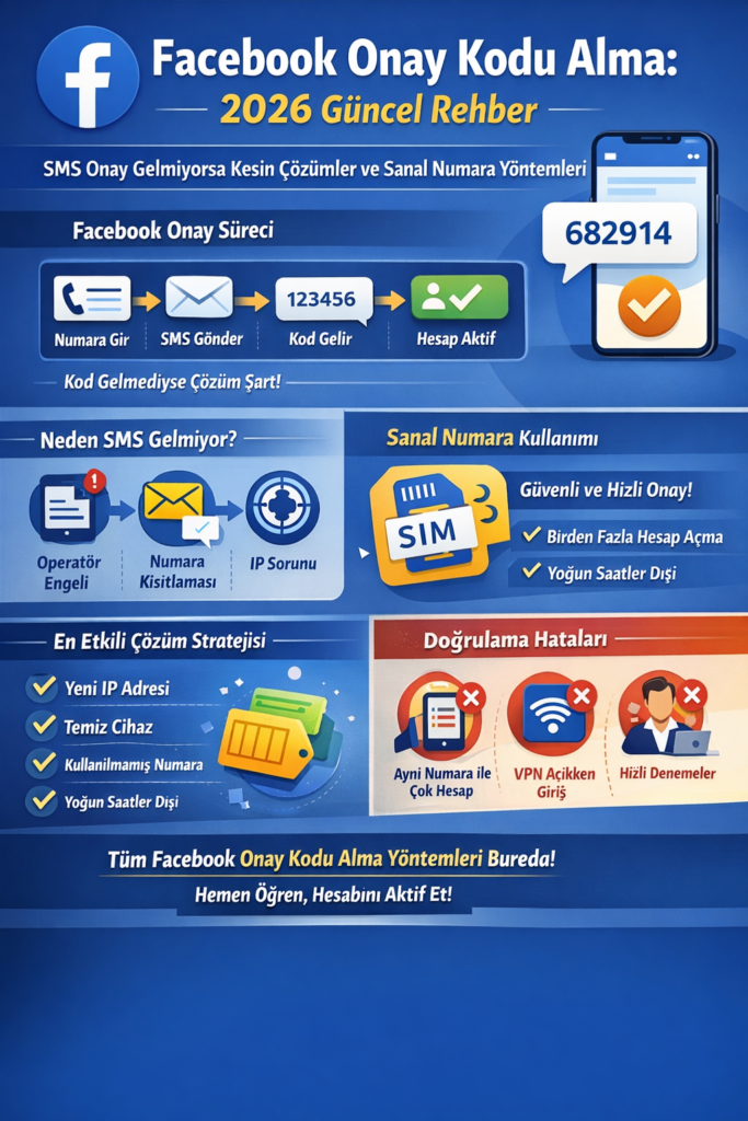 Facebook Onay Kodu Alma – SMS Doğrulama Rehberi